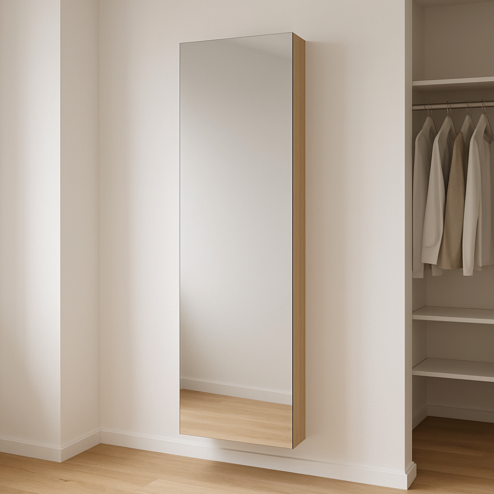 Porte chaussures suspendu avec miroir
