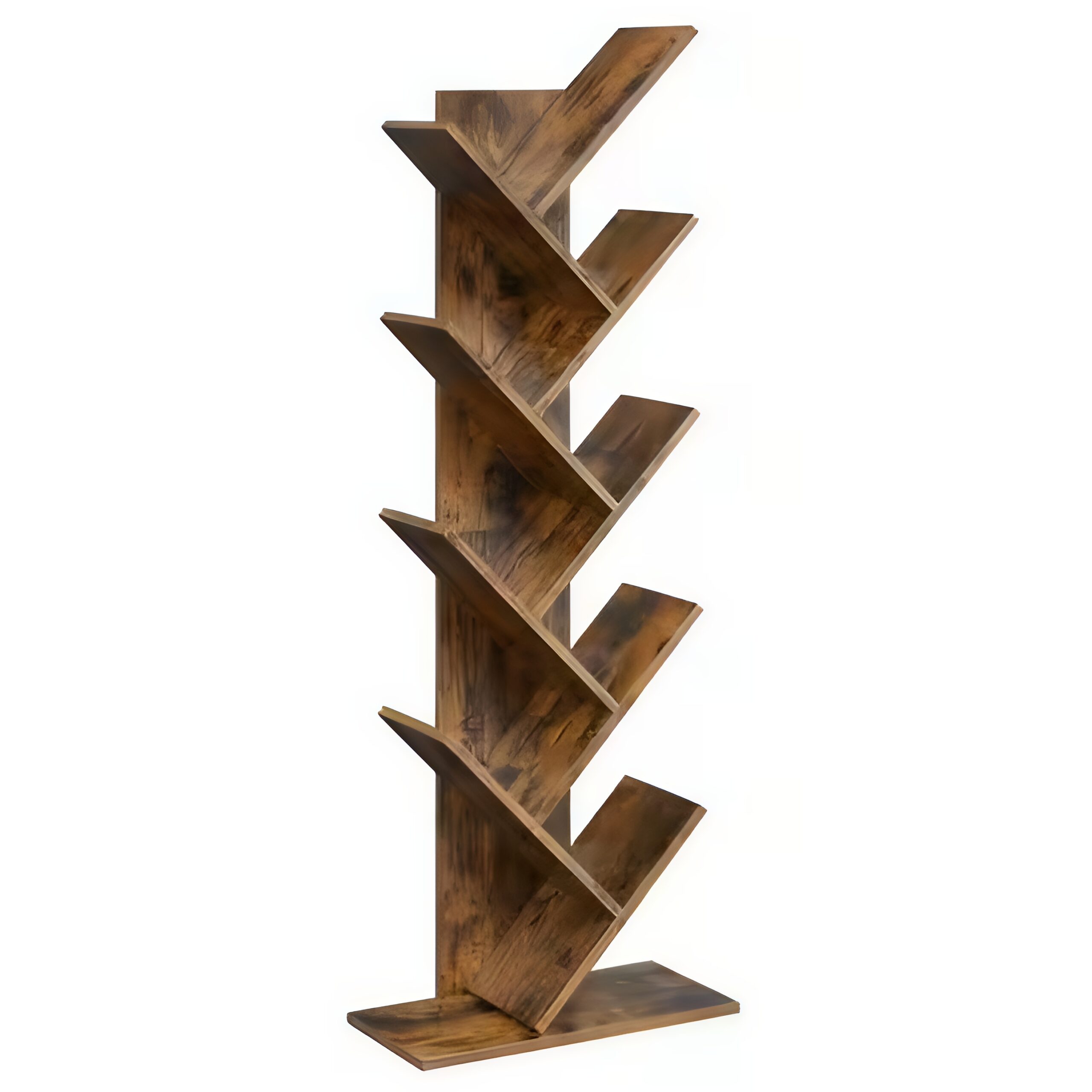 Bibliothèque 9 niveaux forme d'arbre moderne effet bois – Image 7