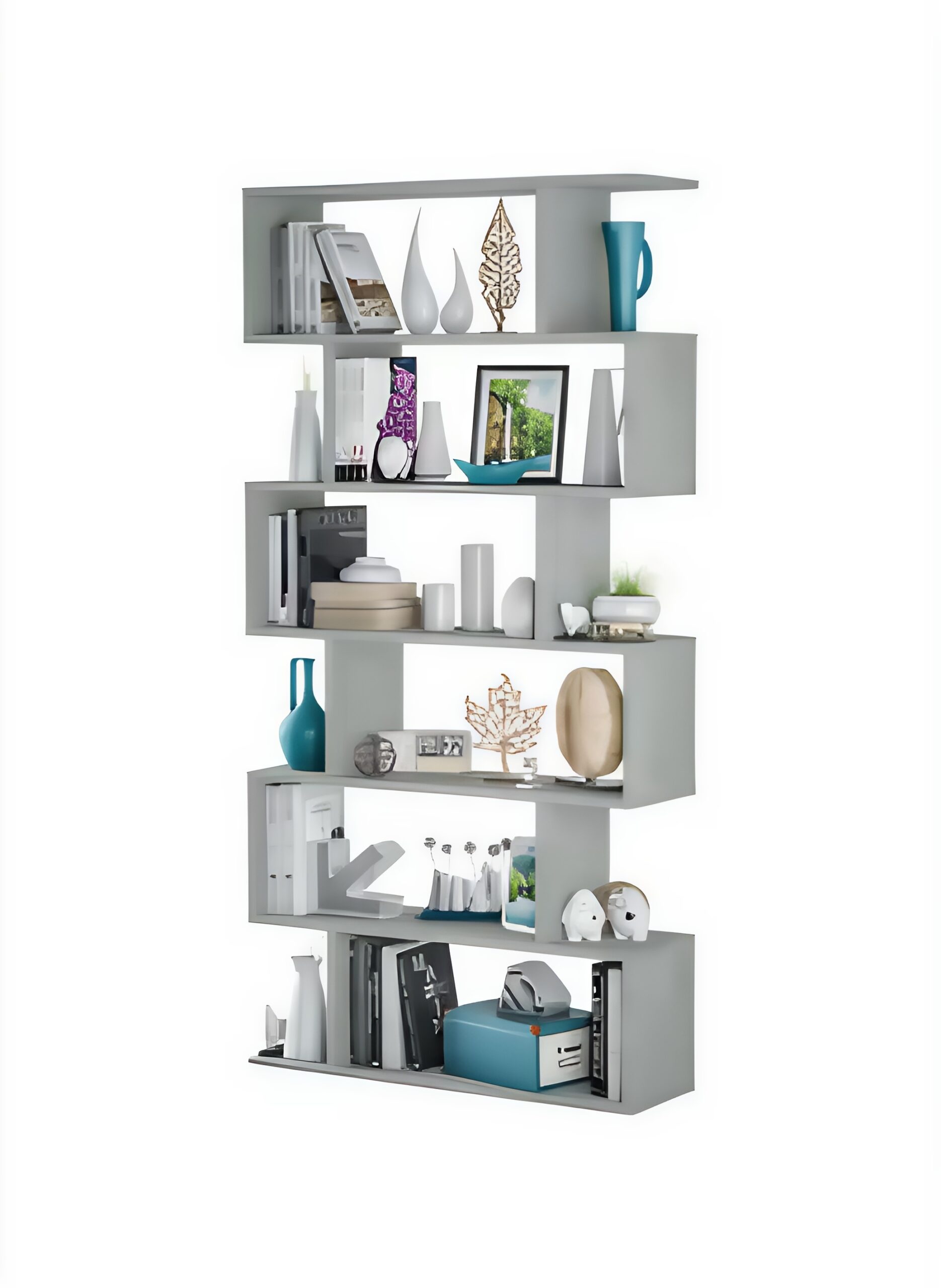 Bibliothèque effet bois ciment 80x190 cm – Image 3