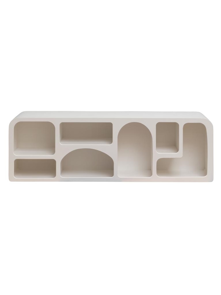 Meuble TV bas Tunisie - Étagère 7 niches blanche