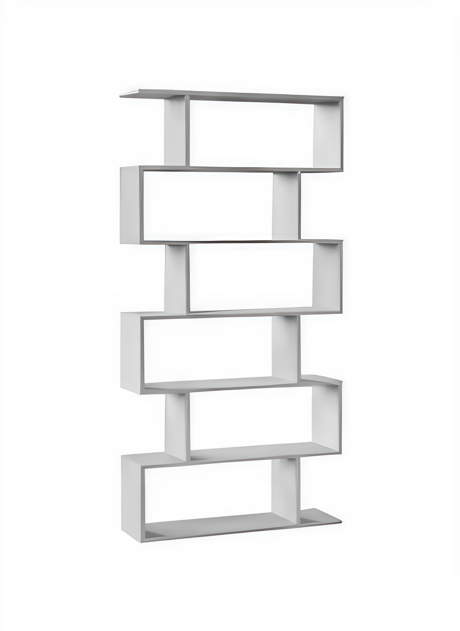 Étagère 6 niveaux zigzag style moderne effet bois – Image 7
